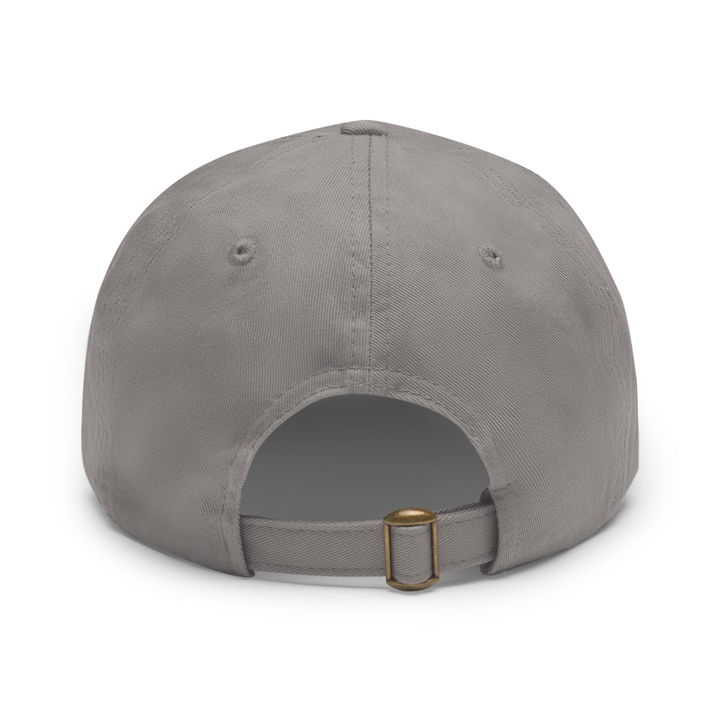 Minimalist Geometric Leather Patch Dad Hat — Modern Arrow Emblem