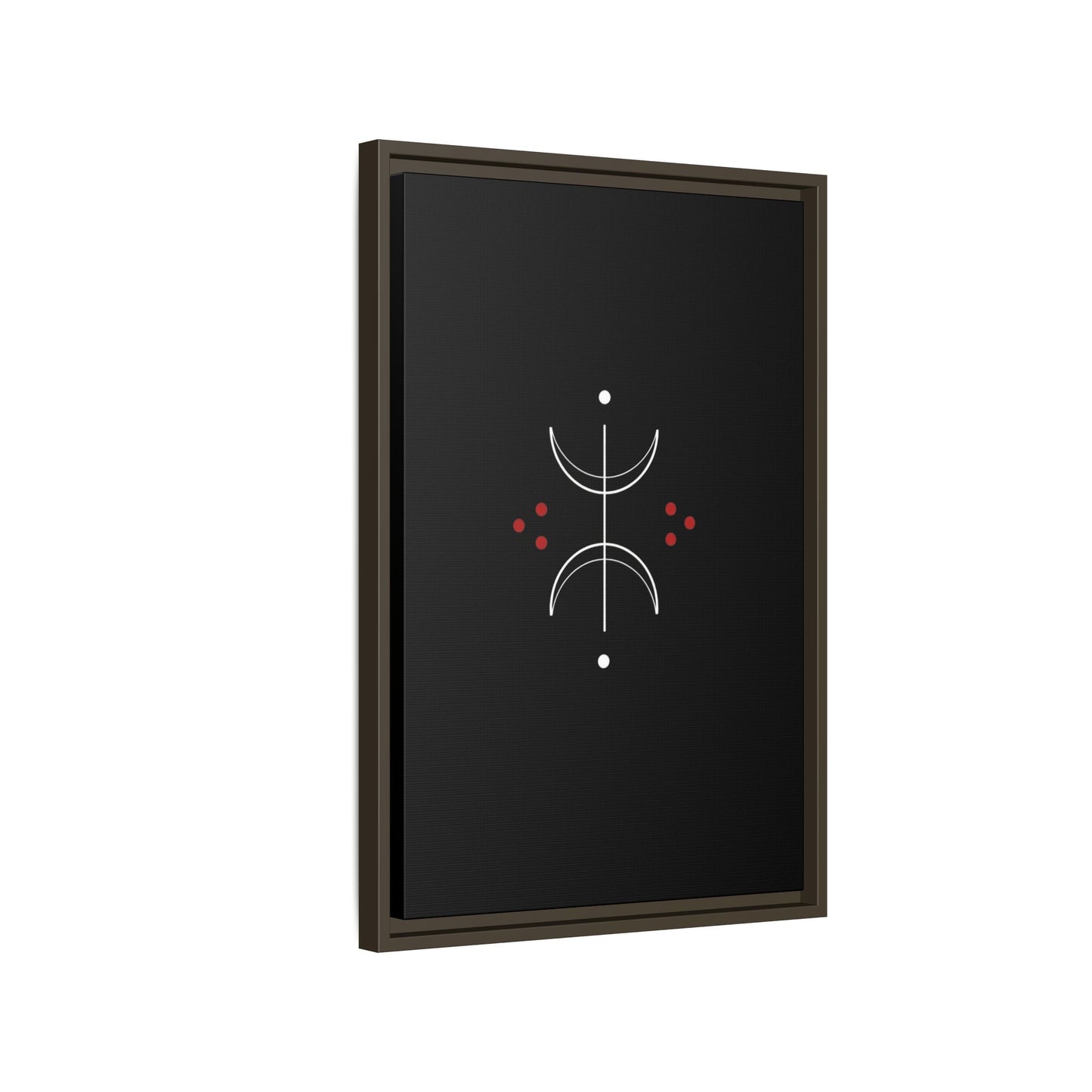Minimalist Crescent Moon Wall Art — Matte Framed Canvas
