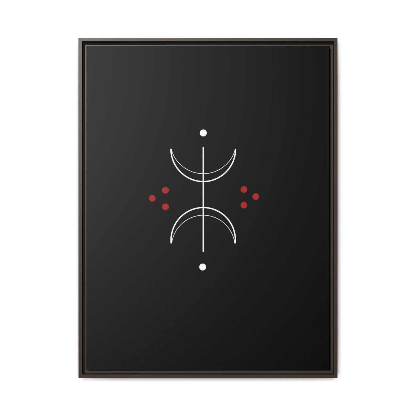 Minimalist Crescent Moon Wall Art — Matte Framed Canvas