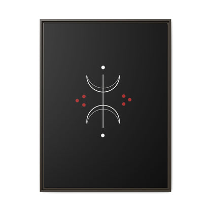 Minimalist Crescent Moon Wall Art — Matte Framed Canvas