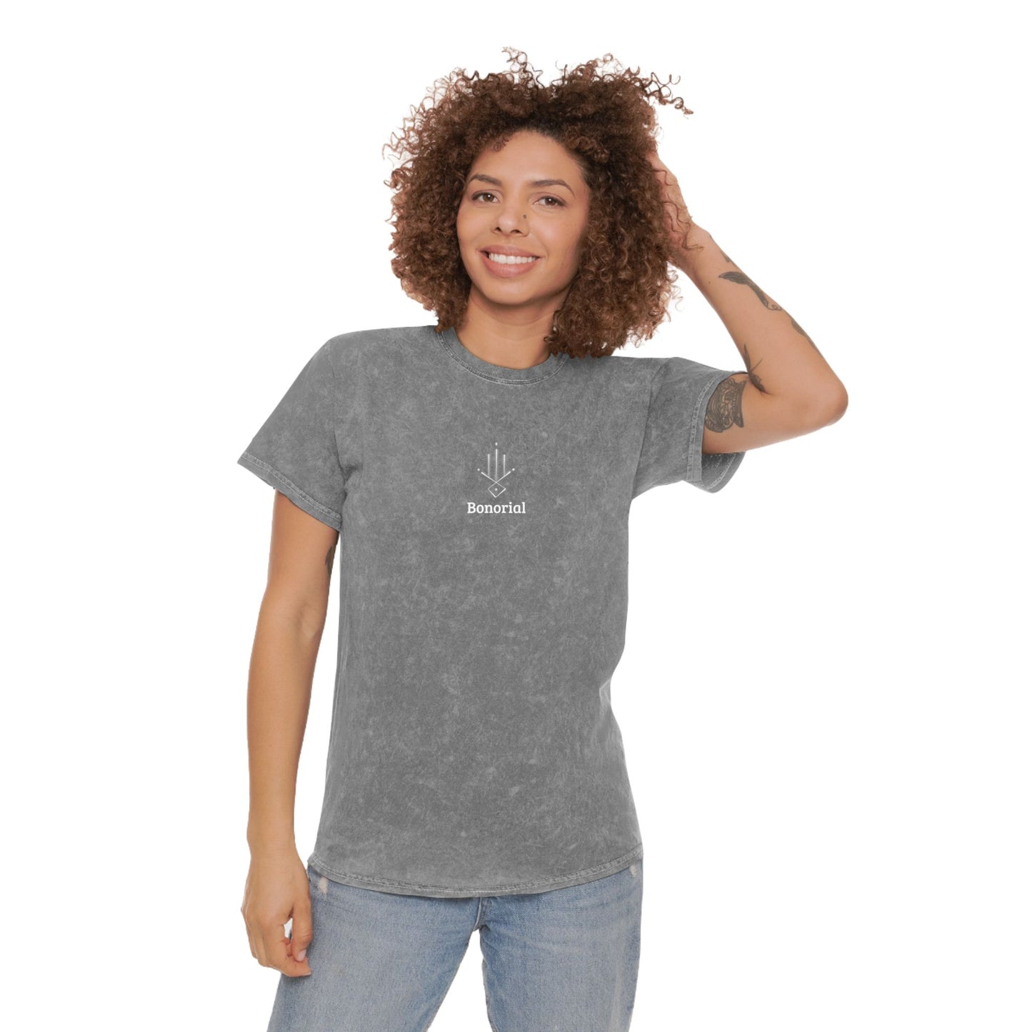 Mineral Wash T‑Shirt — Minimalist Sacred Geometry Graphic