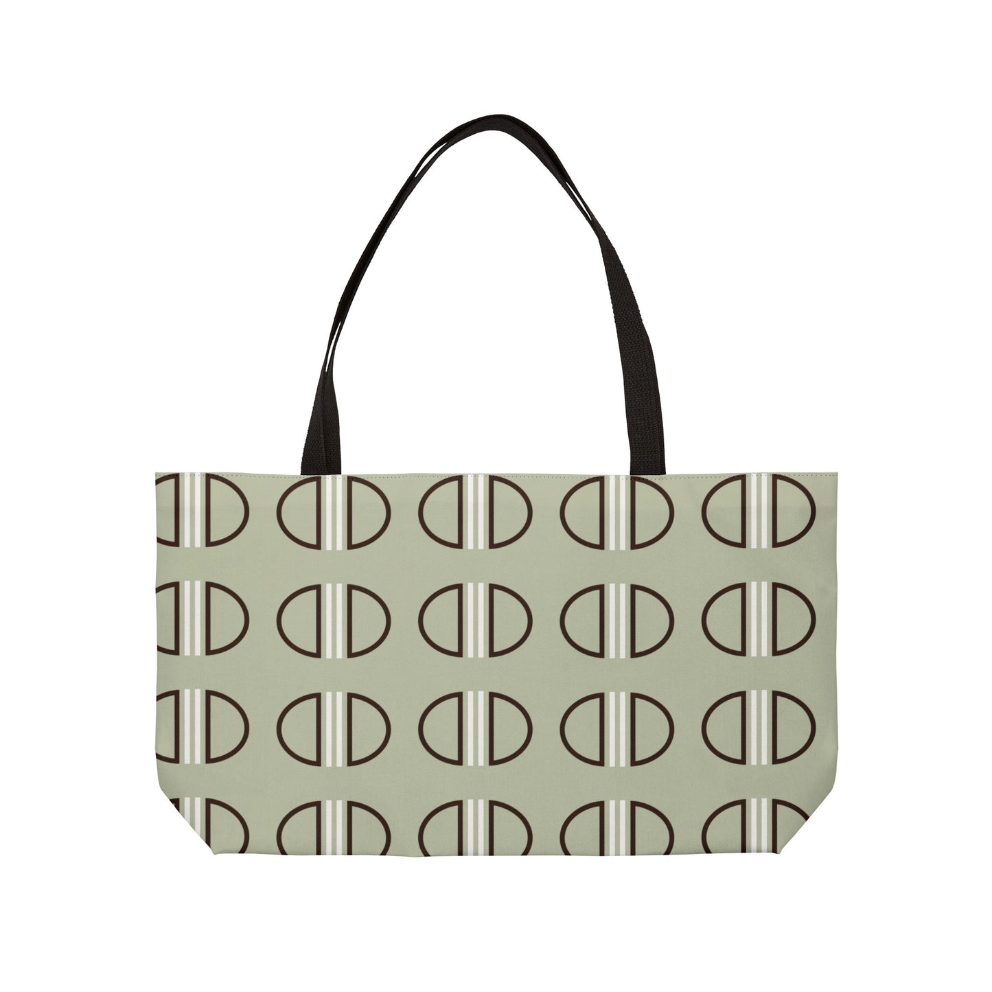 Mid-Century Geo Weekender Tote Bag — Retro Pattern Travel Bag