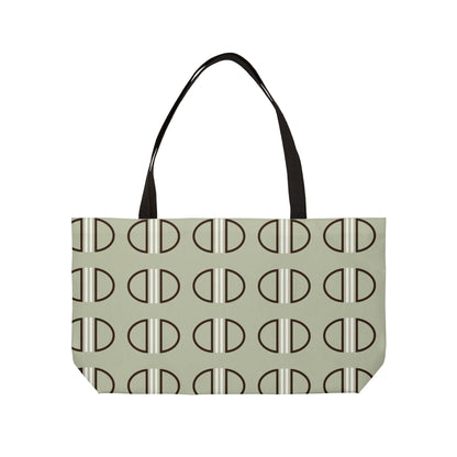 Sac cabas week-end à rayures monogrammées — Motif la lune
