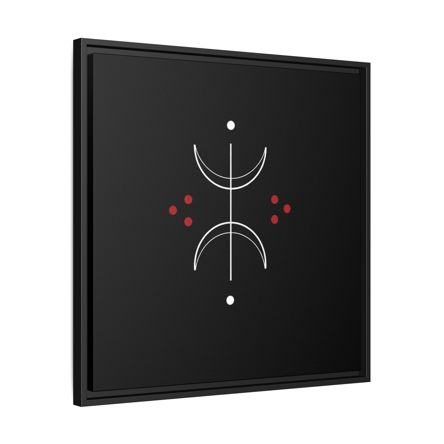 Minimalist Crescent Moon Wall Art — Matte Framed Canvas