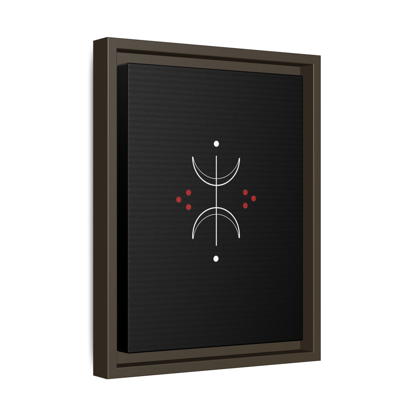 Minimalist Crescent Moon Wall Art — Matte Framed Canvas