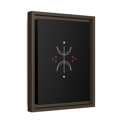 Minimalist Crescent Moon Wall Art — Matte Framed Canvas