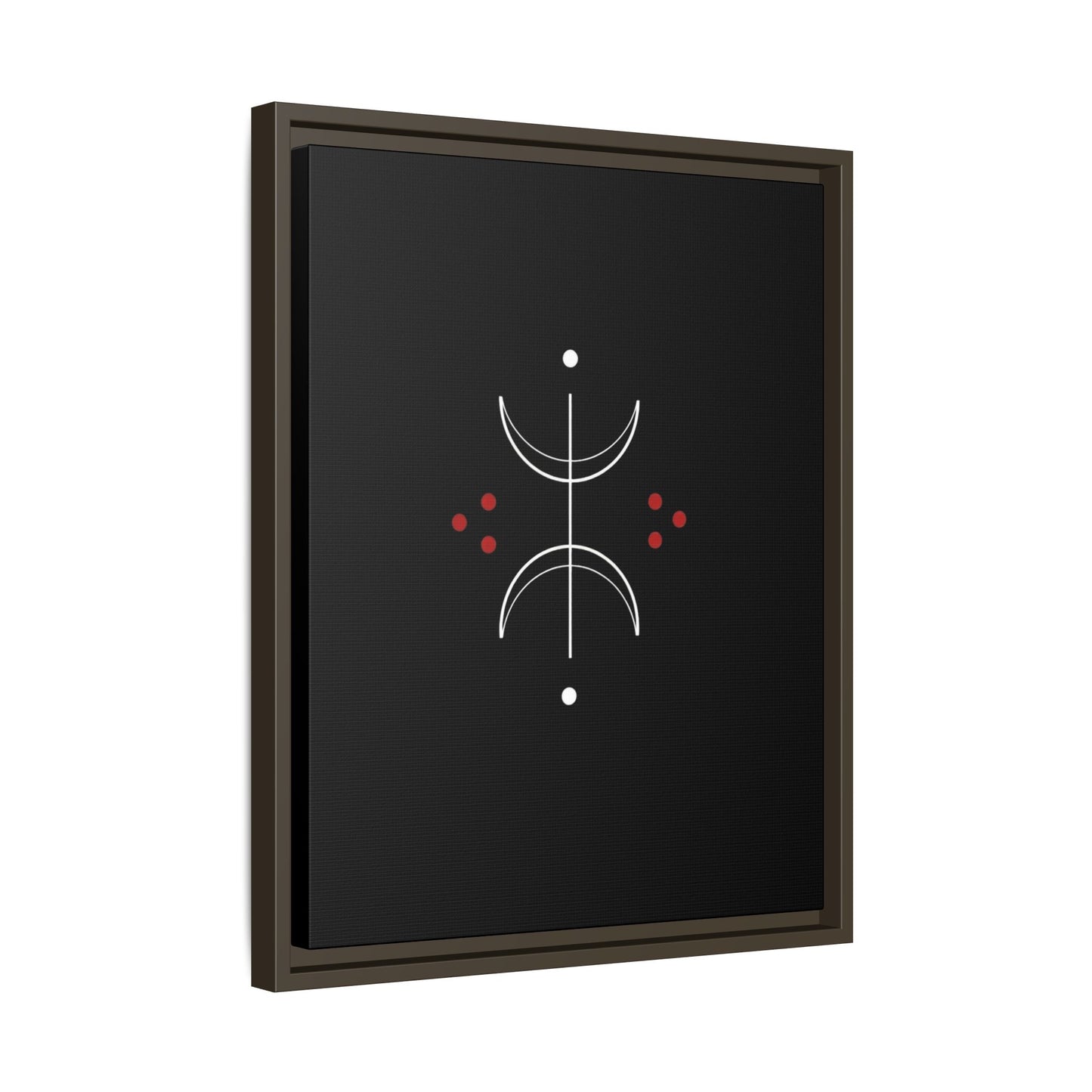Minimalist Crescent Moon Wall Art — Matte Framed Canvas