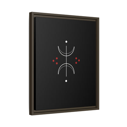 Minimalist Crescent Moon Wall Art — Matte Framed Canvas