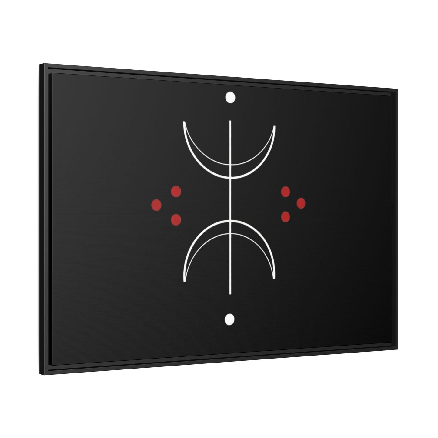 Minimalist Crescent Moon Wall Art — Matte Framed Canvas
