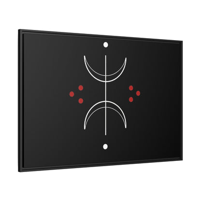 Minimalist Crescent Moon Wall Art — Matte Framed Canvas