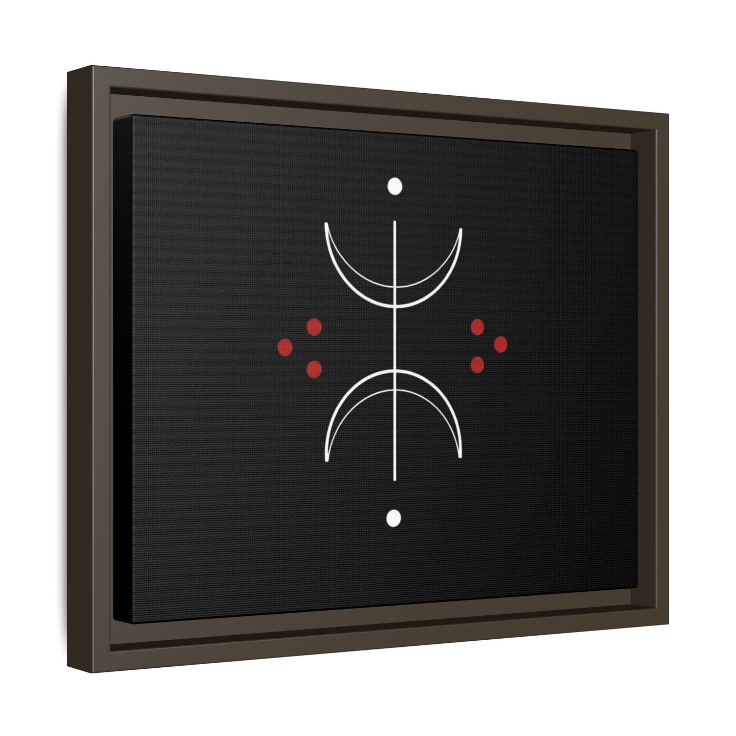Minimalist Crescent Moon Wall Art — Matte Framed Canvas