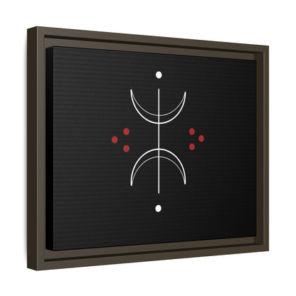 Minimalist Crescent Moon Wall Art — Matte Framed Canvas