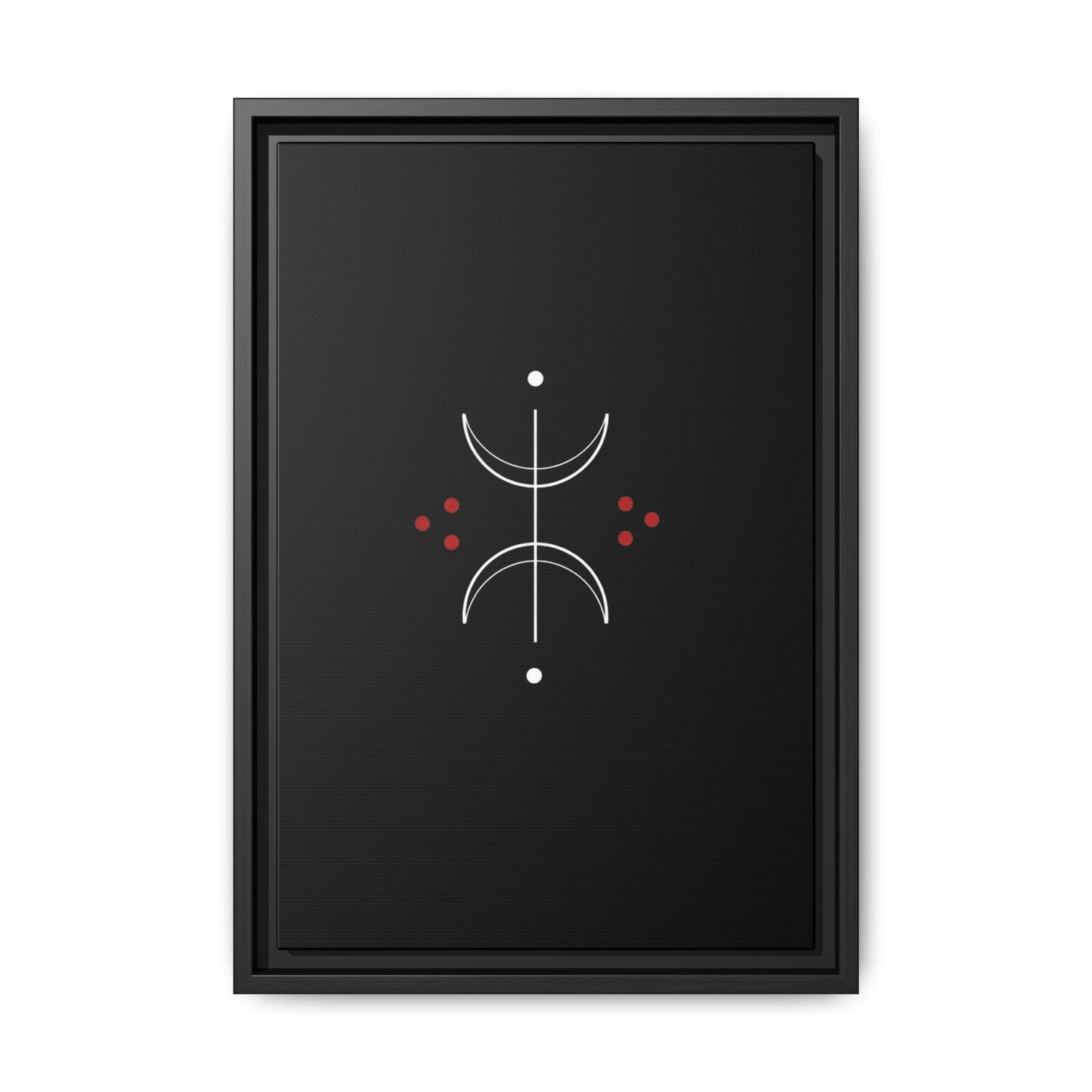 Minimalist Crescent Moon Wall Art — Matte Framed Canvas