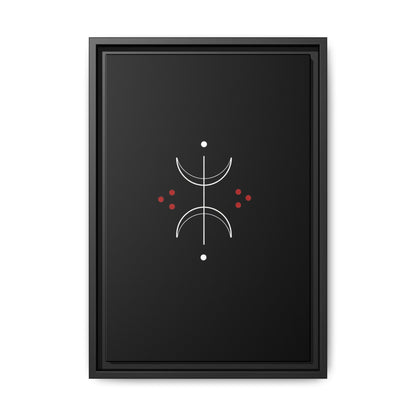 Minimalist Crescent Moon Wall Art — Matte Framed Canvas