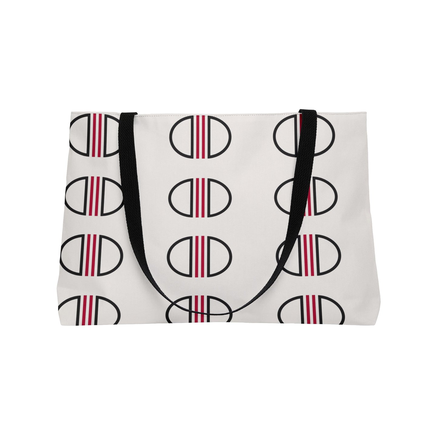 Sac cabas week-end à rayures monogrammées — Motif la lune