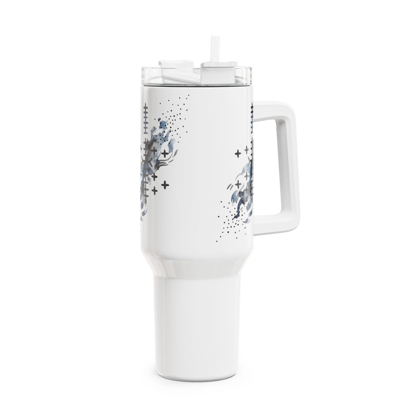 Gobelet de voyage 40 oz « Horse Splash » — Tasse de voyage abstraite avec cheval au galop