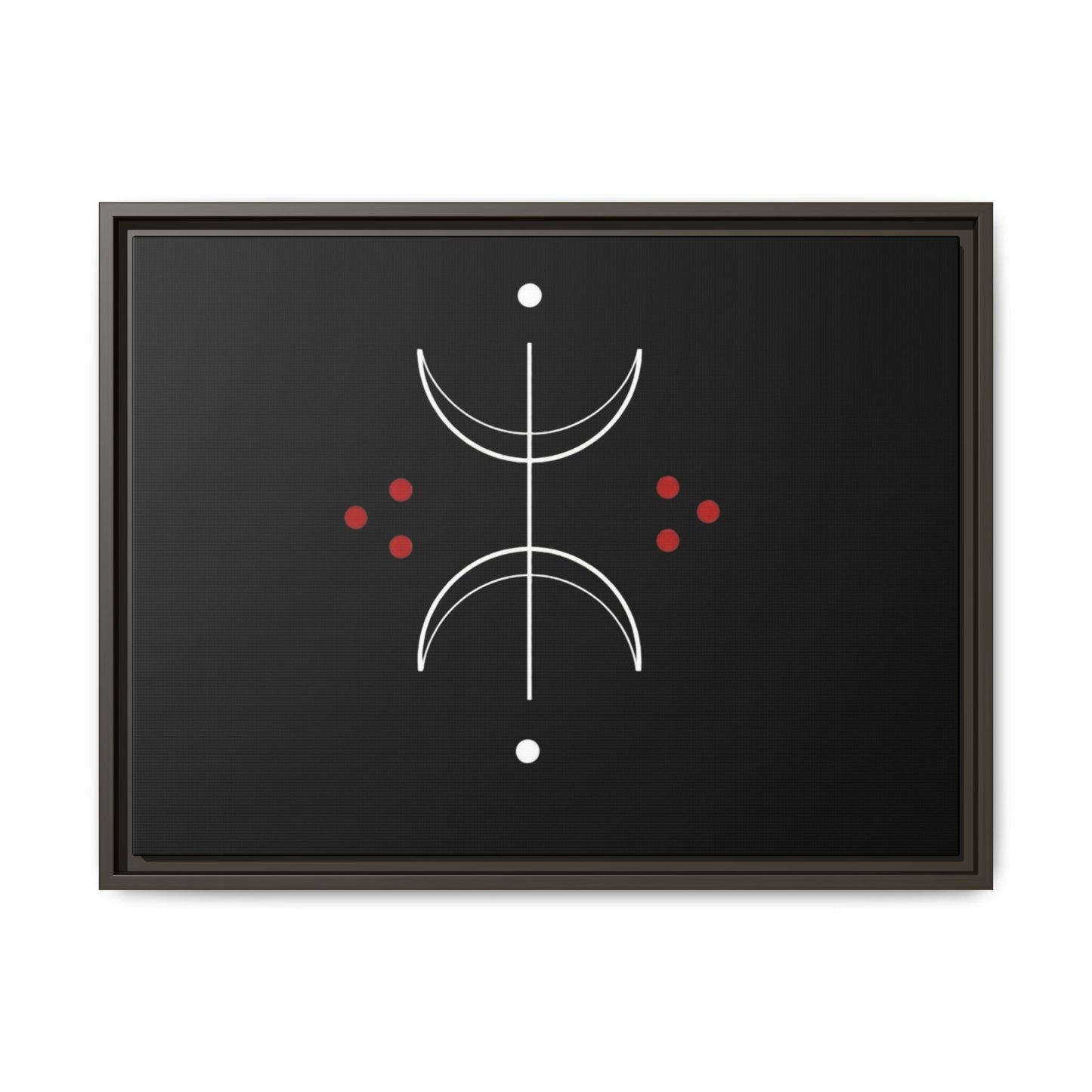 Minimalist Crescent Moon Wall Art — Matte Framed Canvas