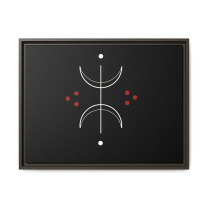 Minimalist Crescent Moon Wall Art — Matte Framed Canvas