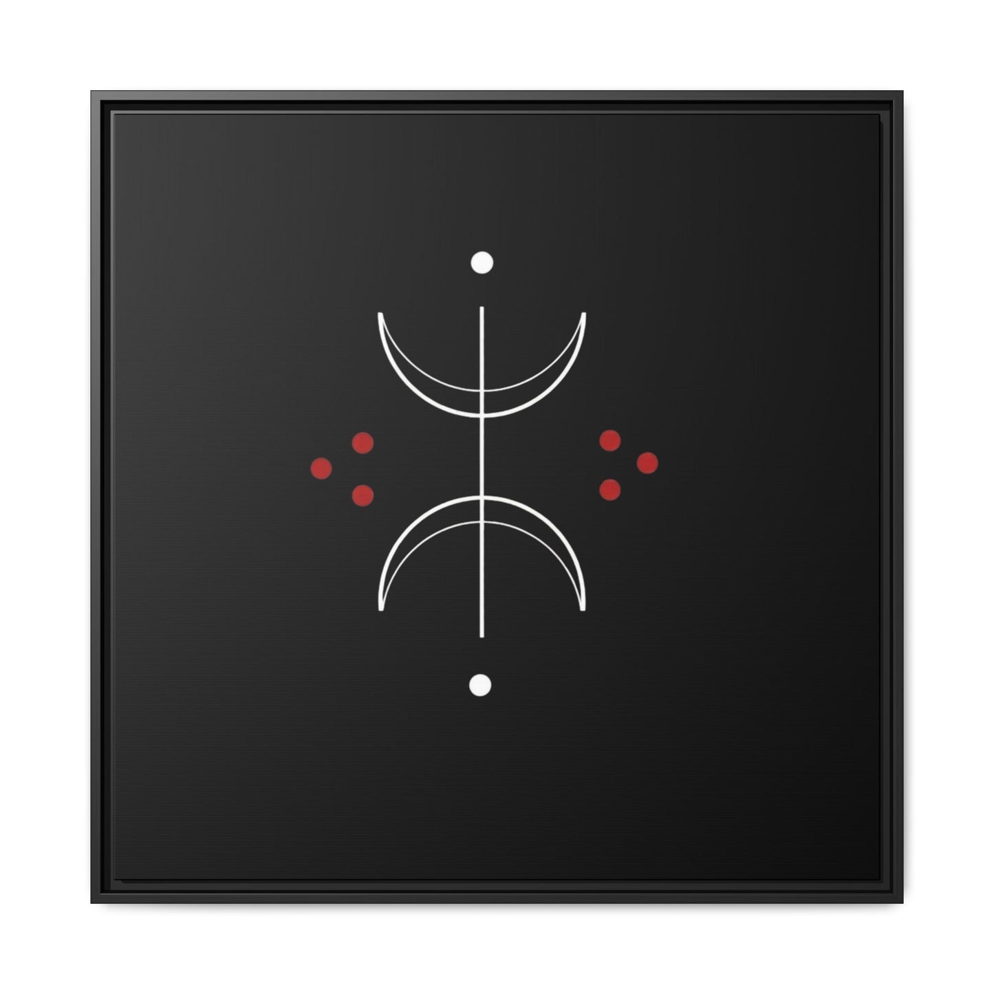 Minimalist Crescent Moon Wall Art — Matte Framed Canvas