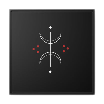 Minimalist Crescent Moon Wall Art — Matte Framed Canvas