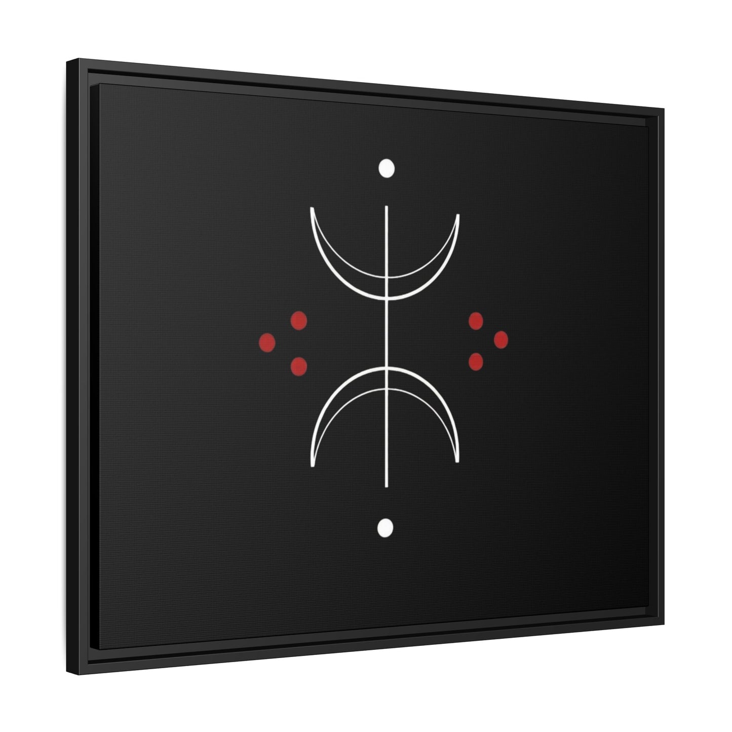 Minimalist Crescent Moon Wall Art — Matte Framed Canvas