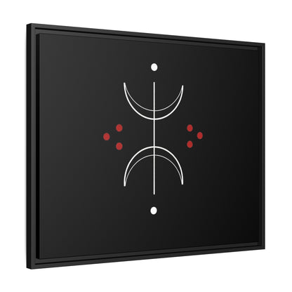 Minimalist Crescent Moon Wall Art — Matte Framed Canvas