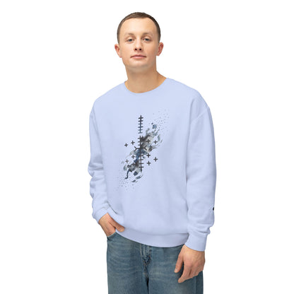 Sweat-shirt à col rond à motif floral abstrait Bonorial