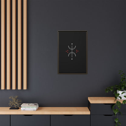 Minimalist Crescent Moon Wall Art — Matte Framed Canvas