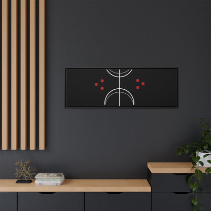 Minimalist Crescent Moon Wall Art — Matte Framed Canvas