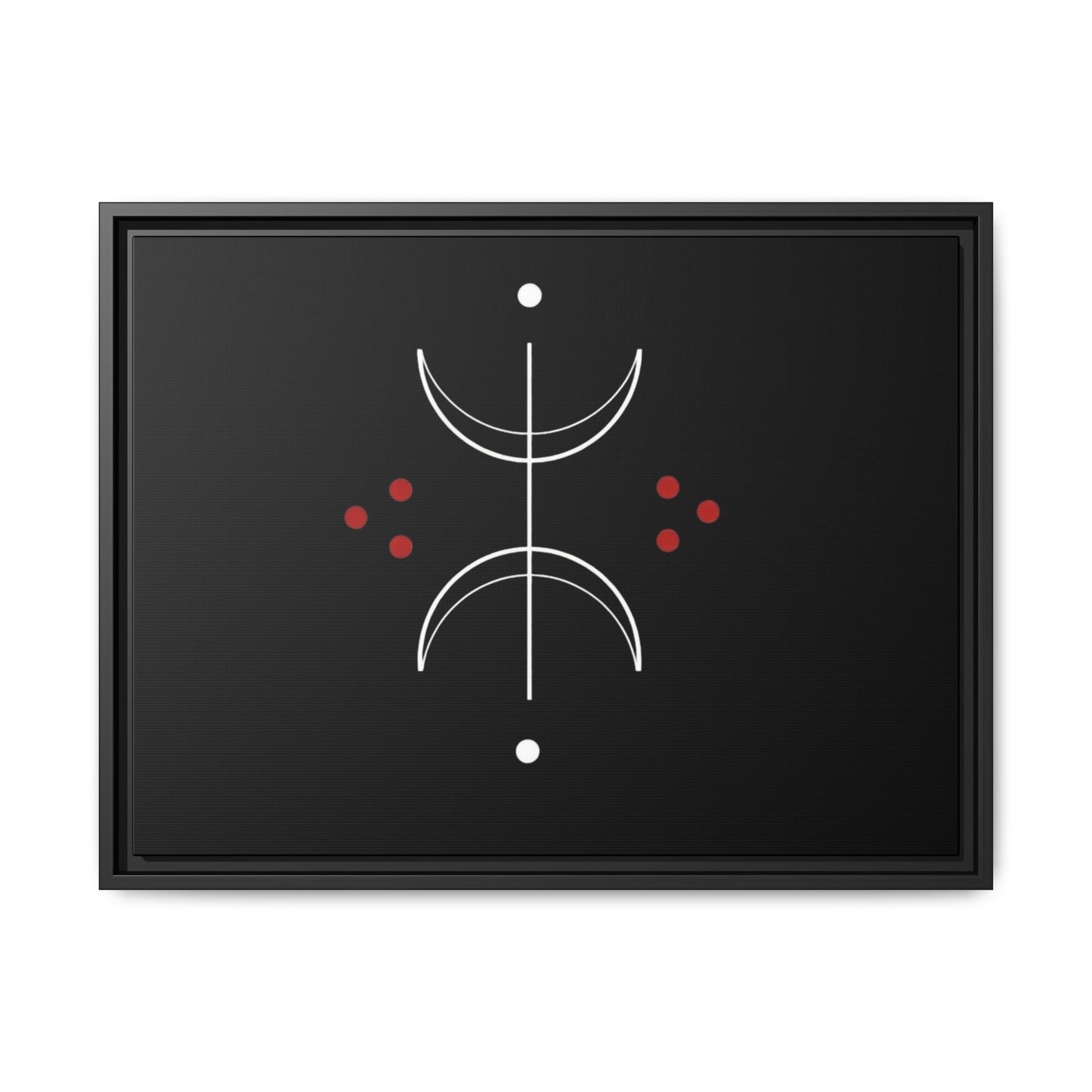 Minimalist Crescent Moon Wall Art — Matte Framed Canvas