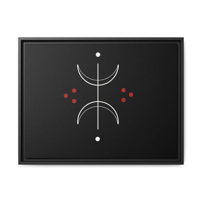 Minimalist Crescent Moon Wall Art — Matte Framed Canvas