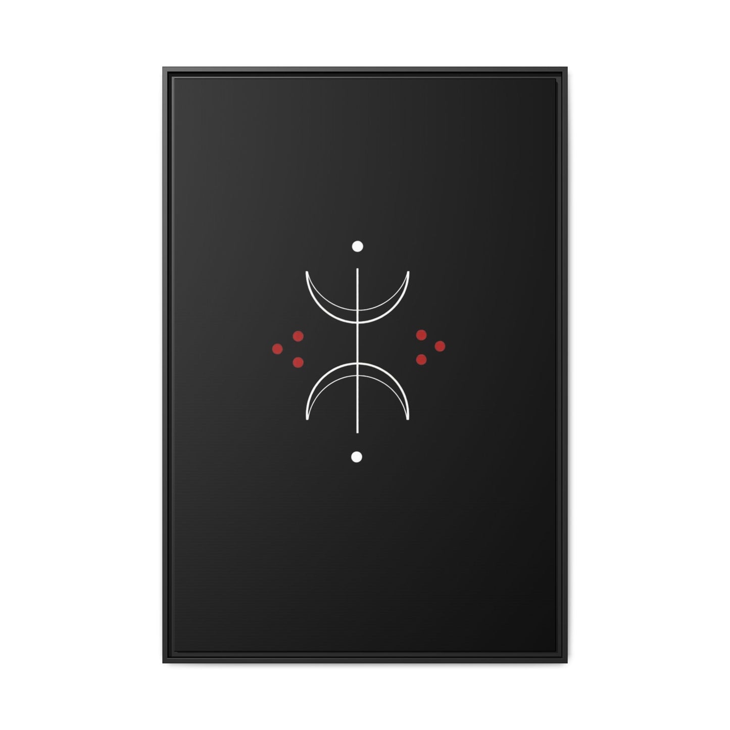 Minimalist Crescent Moon Wall Art — Matte Framed Canvas