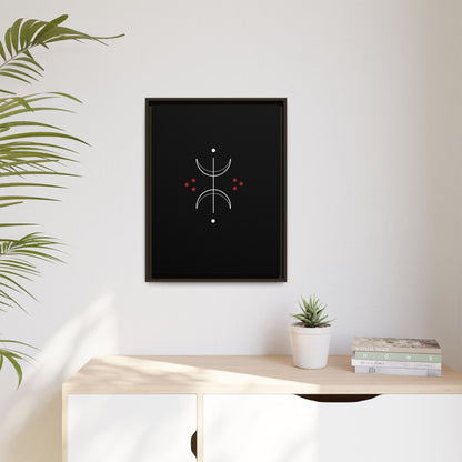 Minimalist Crescent Moon Wall Art — Matte Framed Canvas