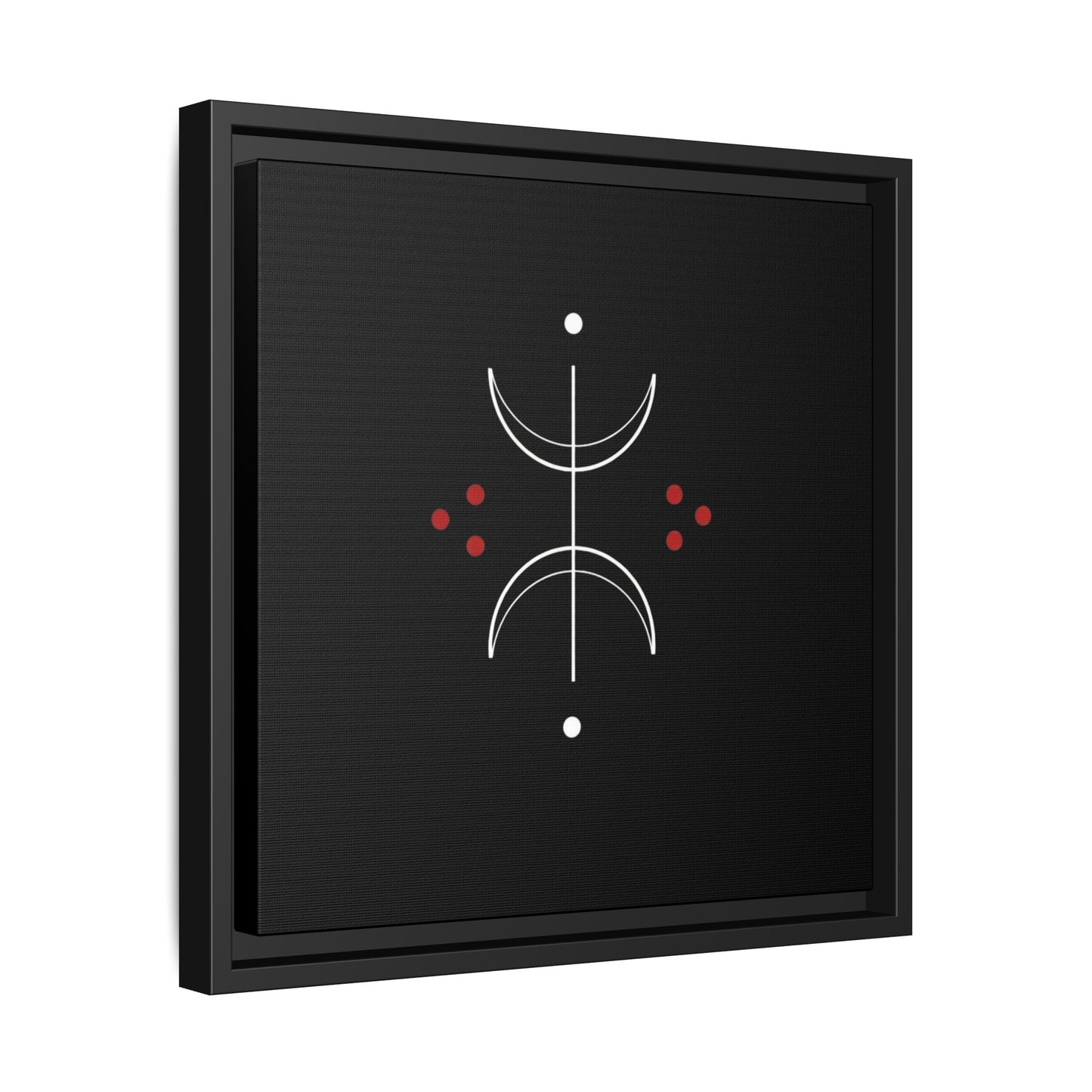 Minimalist Crescent Moon Wall Art — Matte Framed Canvas