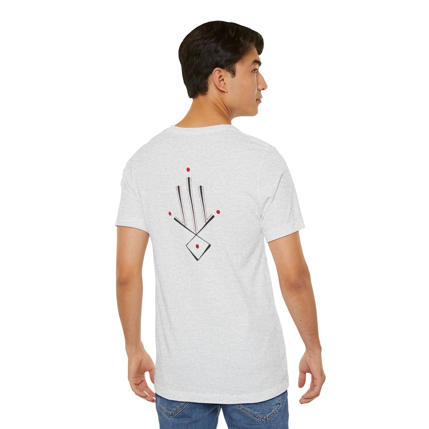 Minimal Geometric T‑Shirt — Abstract Line & Dot Design