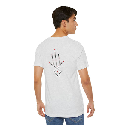 Minimal Geometric T‑Shirt — Abstract Line & Dot Design
