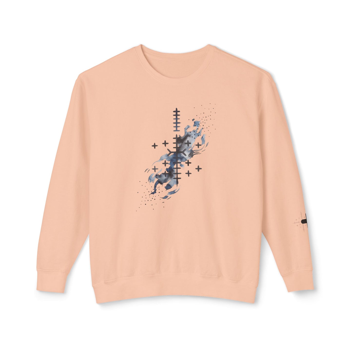 Sweat-shirt à col rond à motif floral abstrait Bonorial