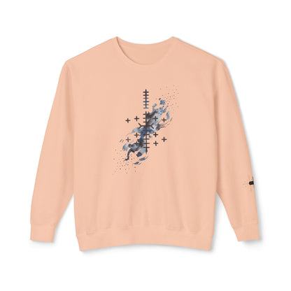 Sweat-shirt à col rond à motif floral abstrait Bonorial