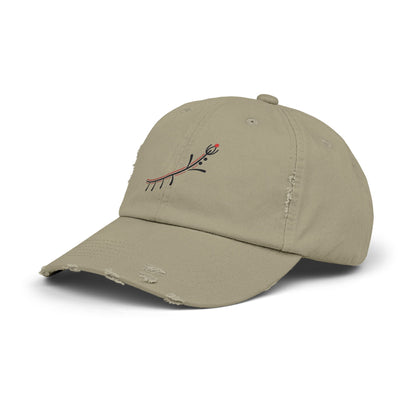 Distressed Reindeer Embroidered Cap — Minimal Holiday Dad Hat