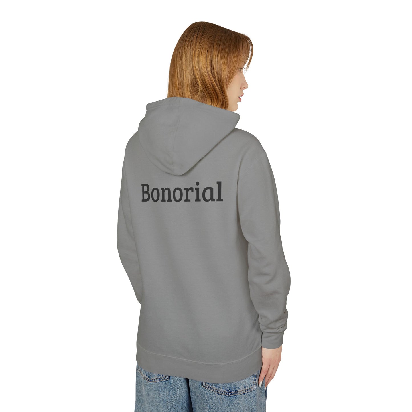 Bonorial Minimalist Logo Hoodie — Lightweight Cream Hooded Sweatshirt