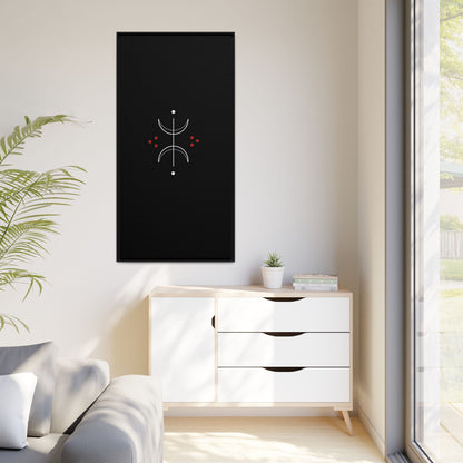 Minimalist Crescent Moon Wall Art — Matte Framed Canvas