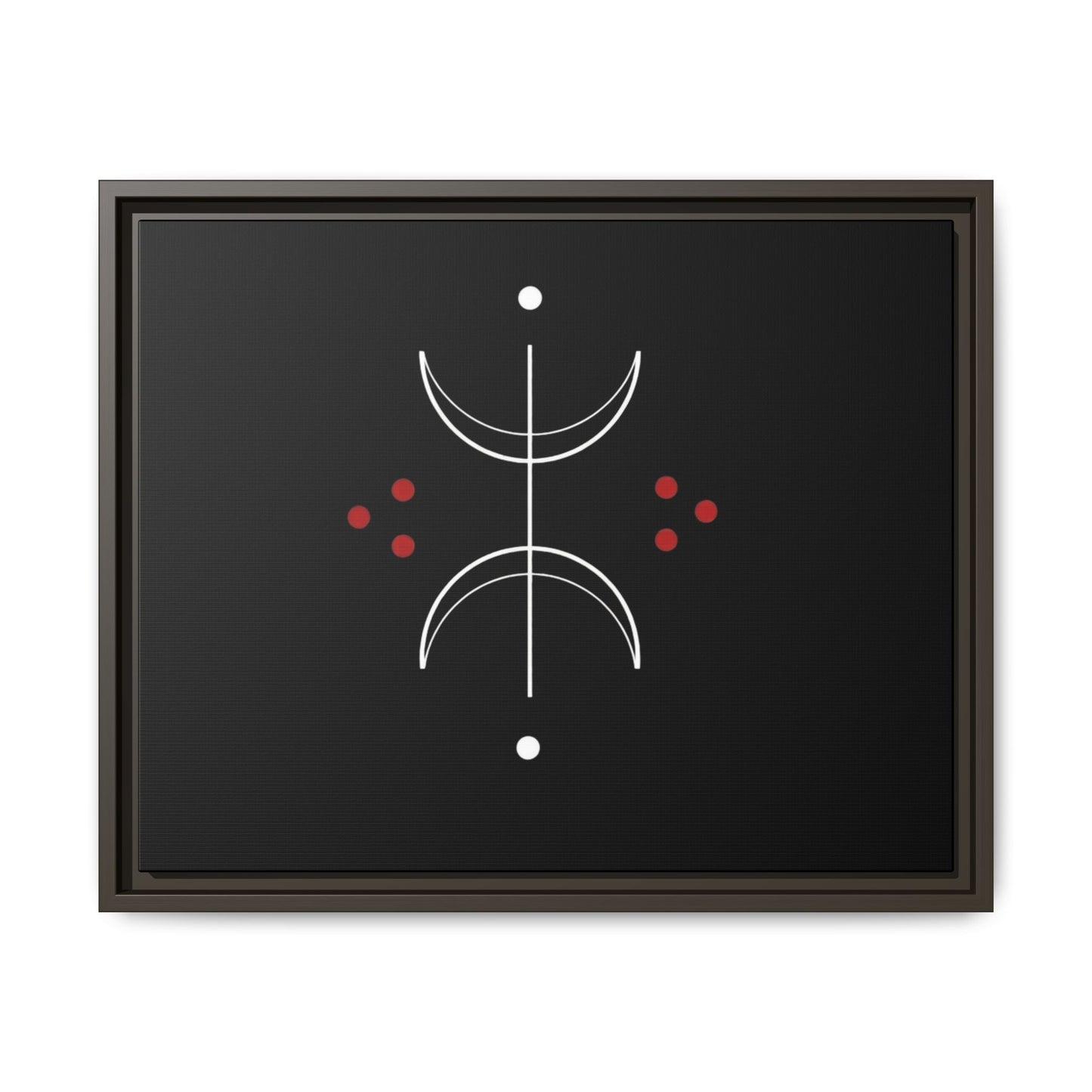 Minimalist Crescent Moon Wall Art — Matte Framed Canvas