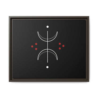 Minimalist Crescent Moon Wall Art — Matte Framed Canvas