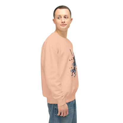 Sweat-shirt à col rond à motif floral abstrait Bonorial