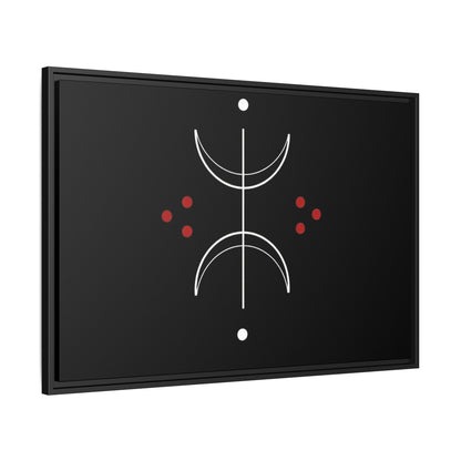 Minimalist Crescent Moon Wall Art — Matte Framed Canvas