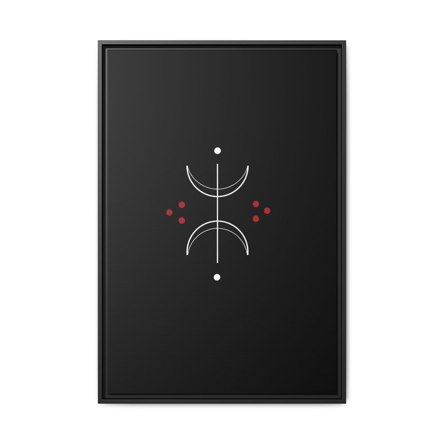 Minimalist Crescent Moon Wall Art — Matte Framed Canvas