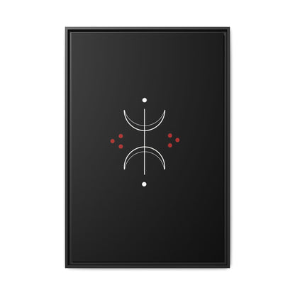 Minimalist Crescent Moon Wall Art — Matte Framed Canvas