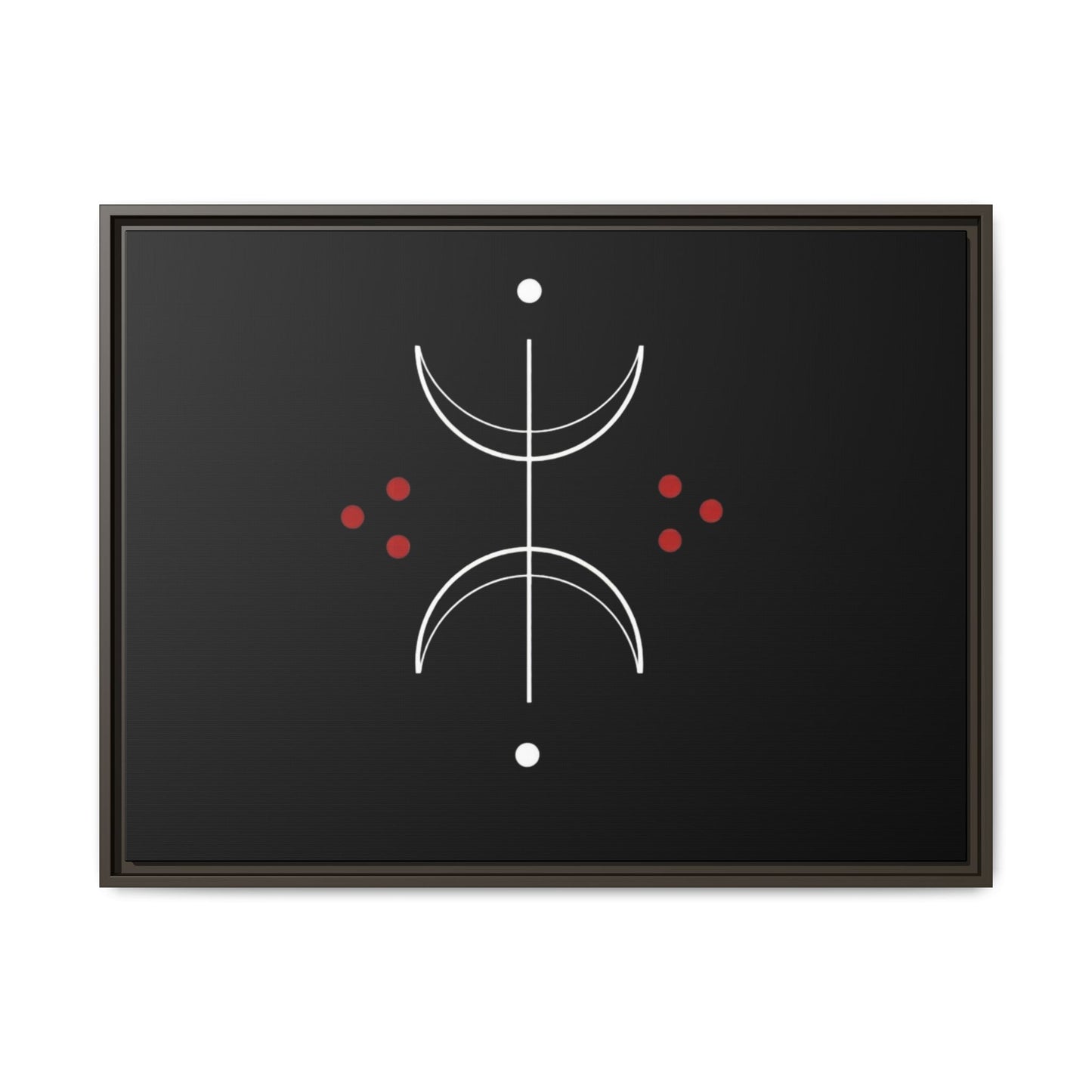 Minimalist Crescent Moon Wall Art — Matte Framed Canvas