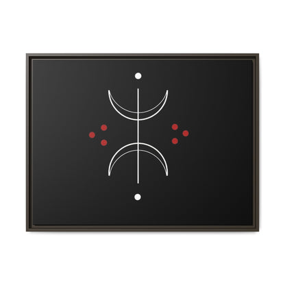 Minimalist Crescent Moon Wall Art — Matte Framed Canvas