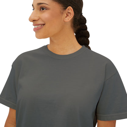 Bonorial Boho t-shirt graphique coupe boxy — haut court décontracté pour femme